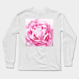 contemporary petals shabby chic french country pink peony Long Sleeve T-Shirt